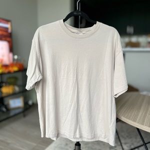 H&M beige oversized tee size L